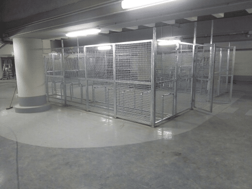 Cloison grillagée parking